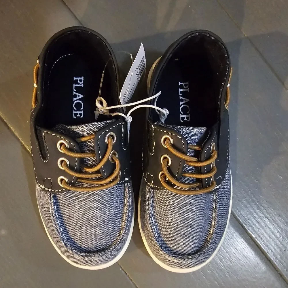 The Children’s PlaceToddler Boys Chambray Boat Shoes - Navy toddler size…